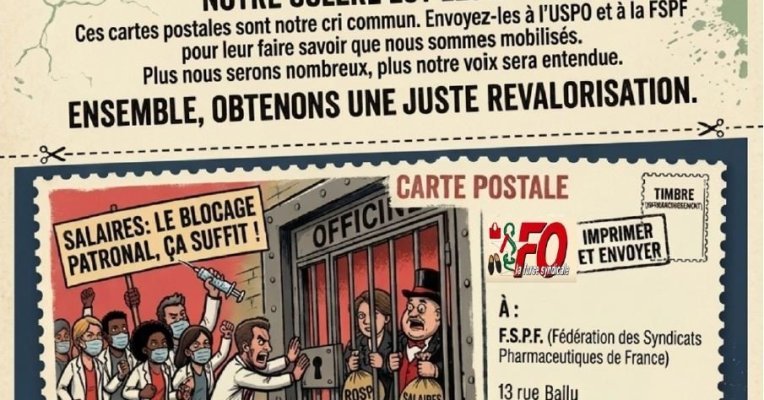 Salaires officine : le blocage patronal, ça suffit !