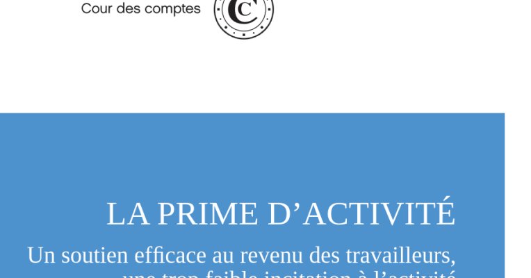 Prime d'activité et AAH : Rapport de la Cour des Comptes
