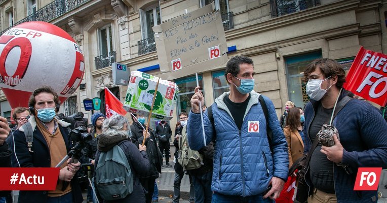 Vêtement Lutte Sociale Sweat à Capuche Force Ouvrière FO - Syndicaliste En Grève Homme Femme Vêtement Syndicaliste