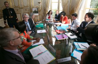 29 juin 2016 Le Premier ministre reçoit une nouvelle fois une délégation de FO qui lui confirme son opposition au texte. - JPEG - 567.7 kio - 1600×1041 px